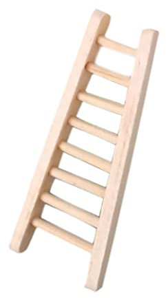 Puppenhaus Accessoires und Möbel, Miniaturleiter Mini Holzpuppenhaus Leiter 1:12 Puppenhausmöbel für DIY Dollhouse Dekor