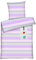 Carpe Sonno® Baumwoll Bettwäsche 135x200 Baumwolle | Lila Bettwäsche Rosa Renforce Bettbezug 135 x 200 Rosa Bettwäsche gestreift | Bettwäsche-Sets als Allergiker Bettwäsche Baumwolle 135x200 geeignet