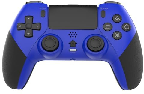 AARONMEI Wireless Gamepad Controller For PlayStation 4 With Motorized Vibration, 6-Axis Motion Sensing, Continuous Firing Function (Blue)