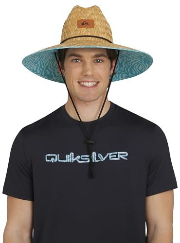 Quiksilver Men's Wide Brim Outdoor Sun Protection Lifeguard Straw Hat