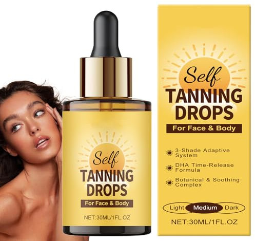 Ambre Solaire Natural Bronzer – freistehende Sonnenbräunungsdrops | Selbstbräunungstropfen durch Verbesserung des Glanzes | Bräunungs-Tropfen für eine G-Farbe