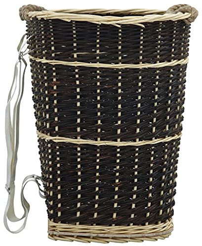 AJJHUUKI Accessori per caminetto e stufa a legna-Portalegna e trasportatori-Zaino a legna con cinture di trasporto 50x44x58 cm l Salice