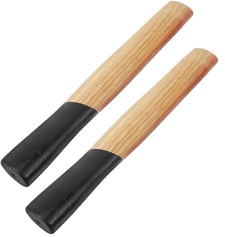 Luxshiny 2 Pièces Manche de Marteau Bois Lot de Poignées de Remplacement pour Marteaux Accessoires Bois Résistants et Installation Facile et Compatible avec Divers Marteaux