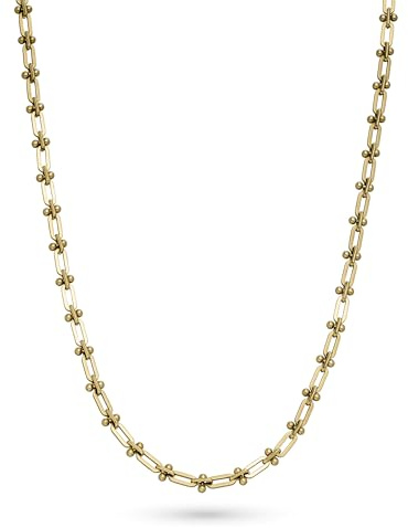 LIEBESKIND BERLIN Damen Schmuck – Halskette aus Edelstahl – Silber & Gold – modernes, urbanes Design – stilvoll, markant & kombinierbar zu jedem Look