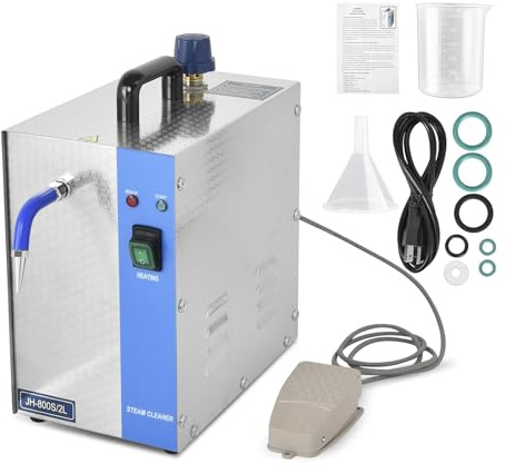 HajMyrdonyx Macchina Pulizia A Vapore Gioielli 2l/4l con Avviso di Livello Acqua Pieno E Protezione Contro Il Surriscaldamento, Macchina Pulizia Gioielli in Oro, Riscaldamento in 8 Minuti 2L