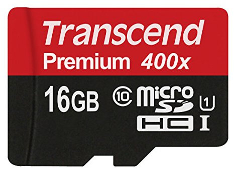 Transcend TS16GUSDCU1 Class 10 Premium microSDHC 16GB Speicherkarte UHS-I