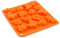 Silikonform mit 16 Insekten, Eiswürfelform, Pralinenform Bienen, Schokoladeform, Giessform, Silicone Mold, Seifenform, Kuchenverzierung, Schmetterling, Raupe, Käfer, Farbe: Orange