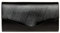 Caspar TA504 elegante Damen Glanz Clutch Abendtasche, Farbe:schwarz, Größe:Einheitsgröße