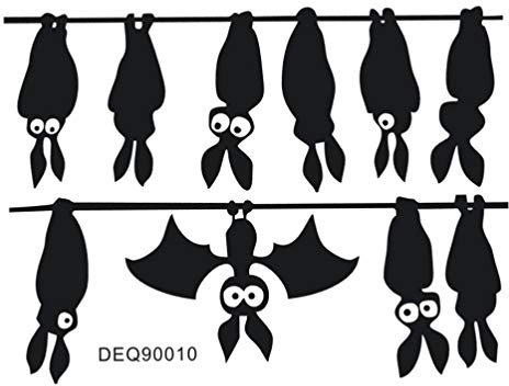 PRETYZOOM 1stück Halloween Fledermaus Wandaufkleber Abnehmbare Sticker Für Gruselige Wanddekoration Für Halloween-partys Wasserfest Und Einfach Anzubringen Geeignet Für Glatte