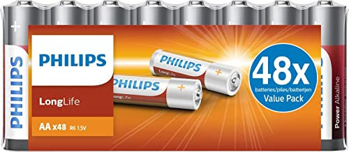 Philips LongLife Lot de 48 Piles AA