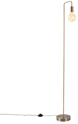 Qazqa Modern Stehleuchte, Stehlampe - Facil - Bronze, max. 40W, Geeignet für LED, 145cm, Ideal als Wohnzimmerlampe