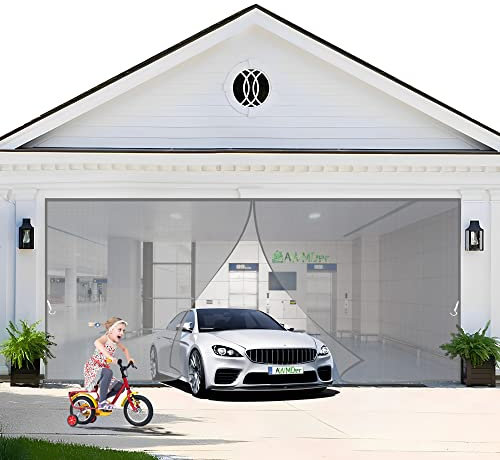 Magnetica per Zanzariera 110 x 265 cm Anti Insetti Mosche Zanzare Zanzariera Porta Finestra Totalmente Magnetica per Porte Scorrevoli, Garage - Grigio