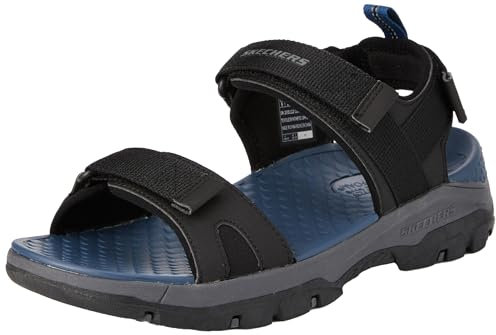 Skechers Men's Tresmen Ryer Sandals, Black Mesh/Synthetic, 9.5 UK