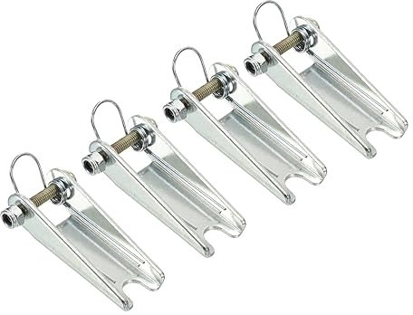 PATIKIL 2 Pollici Gancio Sicurezza Kit Chiusura, 4pz Metallo Traino Gancio Sostituzione per Forcella Gancio Rimorchio, Argento
