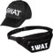 Goldschmidt Kostüme Swat Accessoires Set Cap & Bauchtasche | S.W.A.T. Mütze Tasche für Erwachsene | Kostüm Fasching Karneval