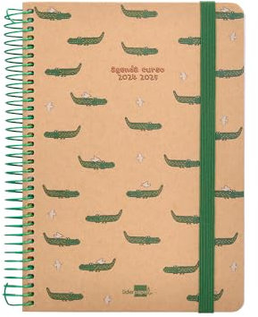 Liderpapel Schülerkalender, Jahr 24-25, klassisches Krokodil-Tag, DIN A5