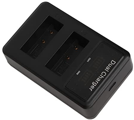 Cargador de Batería para Cámara, Cargador de Batería Dual para Cámara Digital, Pantalla de Alimentación Universal Segura para RP para 750D para M5 para 200D II