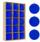 Miaikoe 15 Pcs Velvet Christmas Balls Hanging Ornaments Set, Pre-tied Shatterproof Plastic Flocked Christmas Balls Xmas Decorations Festival Holiday Party Decor (Blue,8CM)