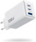 130W USB C Ladegerät, 3-Port PD QC Schnellladegerät GaN III Netzteil, 65W Laptop Ladegerät Kompatibel mit MacBook Pro/Air, ThinkPad, Dell XPS,i Pad Pro, iPhone 16/15/14, Galaxy S23, SteamDeck - Weiß