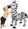 KOBOKO Zebra Luftballon, XXL Folienballon für Tiere Geburtstag, Kindergeburtstag Deko Junge Mädchen, Stehend Helium Ballon für Dschungel Deko