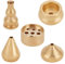 Beebeecraft 5 porte Encens en Laiton 5 styles Brûleur D'Encens en Forme de Cône pour Bâtons Yoga Méditation Salon de Thé Décoration de Salle