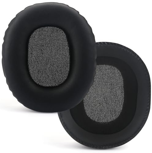 Ear Pads Replacement Ear Pads Cushions Compatible with Marshall Monitor Over-Ear Stereo Headphones Comfort Protein Leather High-Density Memory Foam Earpads Earmuffs Ear Cups Cover Repair Parts - Black