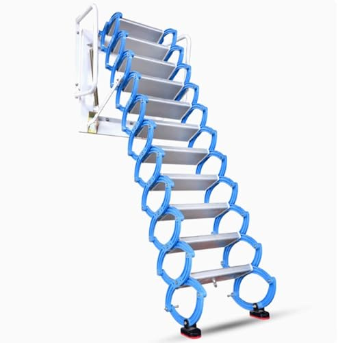 scala per soffitto Scale for soffitta pieghevoli manuali con montaggio a parete telescopiche telescopic(2.75m)
