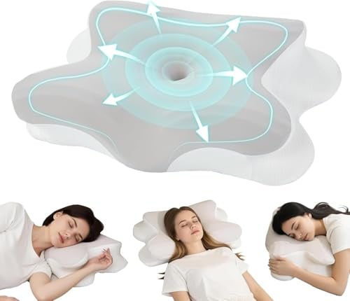 Almohada Cervical,Almohada Ergonómico Espuma de Memoria Almohada para Dormi