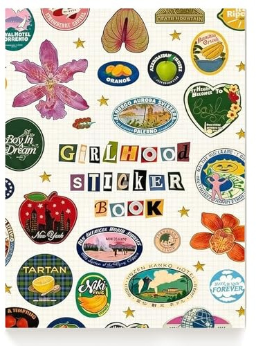 Stickerbuch Erwachsene Ver. S 1000+ Sticker f. Scrapbooking Journaling Deko | Girlhood Sticker Book hochwertiges Papier m. präziser Konturschneidetechnik f. leichtes Ablösen u. Deko-Möglichkeiten