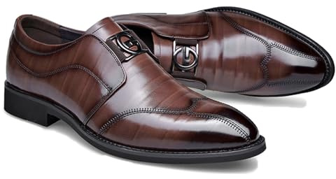 ENWIND Mocassins Plats pour Hommes en Cuir sans Lacet Chaussures Habillées d'affaires Conduite Décontracté Chaussure Bateau