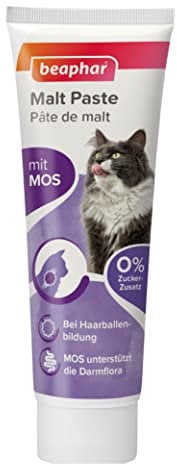 beaphar - Malt Paste Für Katzen - Fördert Den Abgang Verschluckter Haare - Mit Malt Und MOS - Unterstützt Die Darmflora - 0% Zuckerzusatz - 100g