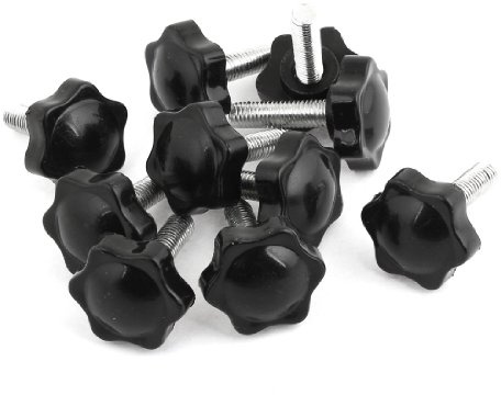 Manopole di serraggio a testa esagonale con vite,filetto maschio M8x30mm,32mm,10 pezzi