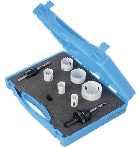 9 Piece (18-51mm) Bi-Metal Holesaw Kit – 2 Arbors & Mandrel Adapter, High Speed Steel Teeth – Electricians, Steel, Aluminium, Acrylic, Wood - Loops
