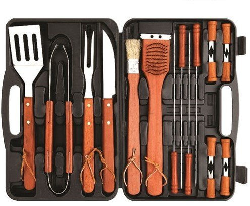 BBQ Mastertools Grillset für Feinschmecker Grillkoffer 18-teilig
