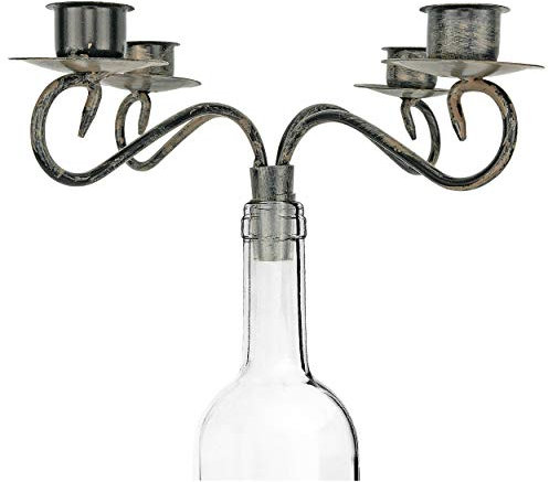 Southern Homewares Wine Bottle Topper Candelabra, 4 Candle Holder