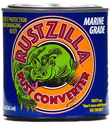 rustzilla rzmg-004271 Marine Grade Rost-Umwandler und Entferner, professionelle Stärke für alle Metalle einschließlich Edelstahl, Stahl, Gusseisen, 8 oz