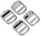 DGOL 10 pcs 1 inch Strong Heavy Shinning Zinc Alloy Ladder Lock Slider Adjustable Webbing Strap Release Buckles (Silver)
