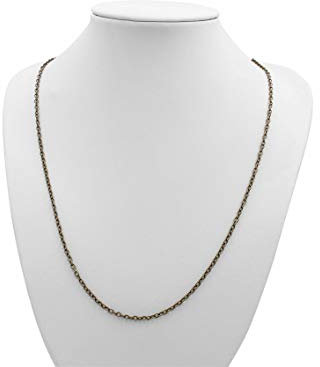 Vintageparts DIY Kette in antik bronzefarben 60cm 2er Set zum Schmuck selber basteln
