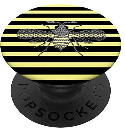 Cute Bee Bumblebee Bumble Bee Black Yellow Striped - PopSockets Ausziehbarer Sockel und Griff für Smartphones und Tablets