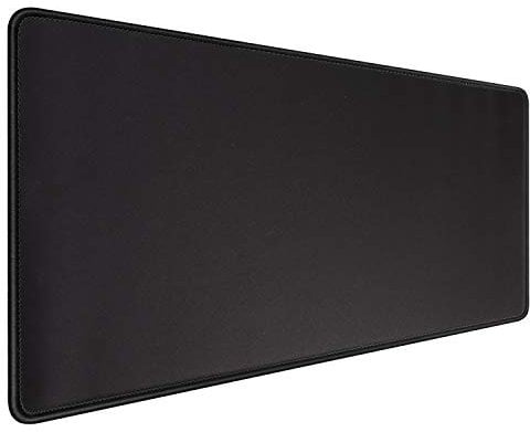 HIHUHEN Gaming-Mauspad für Schreibtisch, Büro, groß, 800 x 300 x 3 mm, komfortables Mauspad mit glatter Stoffoberfläche verbesserte Präzision und Geschwindigkeit (80x30 Black)
