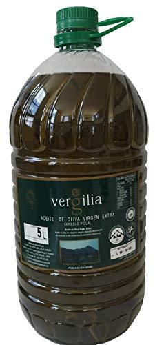 Jaén 100% Picual - Aceite de Oliva Virgen Extra - Premium Reserva Familiar AOVE - Sierra Mágina – Vergilia (5 Litros Garrafa)