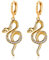 HMOOY Schlangenohrringe, Snake Drop Dangle Ohrringe Gold Huggie Kleine Creolen mit Charme Silber Punk Schlangen Ohrstecker Tierschmuck für Frauen Mädchen Teen Männer (Gold)