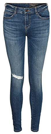 Noisy may Damen Nmlucy Nw Dest Sknny Az155mb Noos Jeans, Medium Blue Denim, 25W / 30L EU