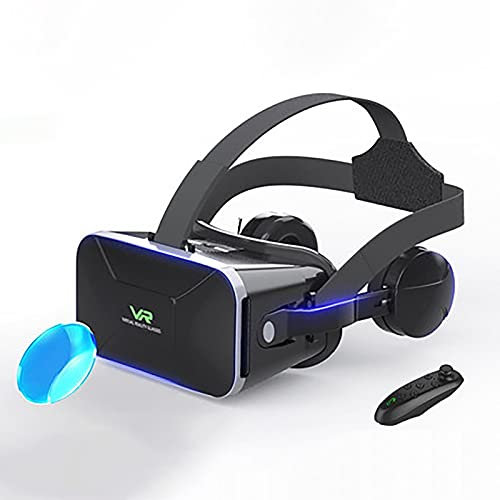 CYLZRCl VR Headset Virtual Reality Brille Stereo Kopfhörer Mit Virtual Reality Headset Mit Fernbedienung Kompatibel Mit Telefon 4,7-6,5 Zoll Filme Spiele Fernbedienung (Color : Blu ray 2)