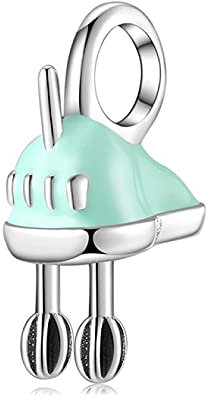 HGFRT Outils De Cuisine Cuillère Bouilloire Pendentif Perles en Argent Sterling 925 Ustensiles De Cuisine Charme Perles Accessoires s'adapte Aux Femmes Bracelets Bijoux en Perles