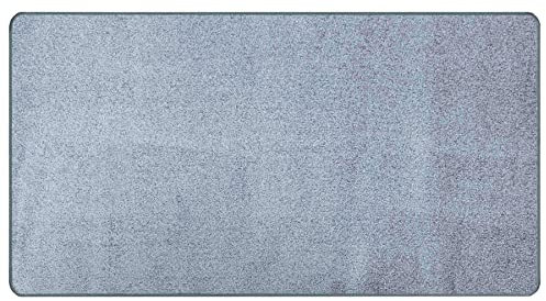 Primaflor Kurzflor Wohnzimmerteppich - Manila, HellBlau, 80x150 cm, Viele Größen und Farben, Moderner Teppich für Kinderzimmer, Arbeits- und Schlafzimmer, Fußbodenheizung geeigneter Teppichläufer