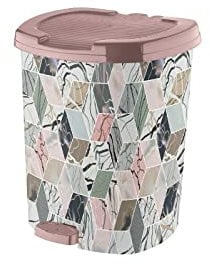 Pedal Bin Kitchen Bathroom Toilet Rubbish Dustbin Plastic (7L, Pink)