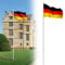 Randaco Mât de drapeau télescopique en aluminium réglable en hauteur, résistant aux intempéries et à la rouille, avec cordon de serrage et douille de sol stable, pour extérieur (hauteur 650 cm)