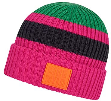 Ziener Kinder Indri Mütze/gestrickt, Aufschlag, reflektierend, Bright pink, S