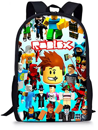 BJPERFMS Mochila Infantiles Robllox, Mochila Niño Robllox, Mochilas Escolares, Impermeable, para Chico Niña Chica Preescolar Primaria Guardería